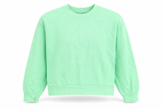 Zara Womens Green Cotton Pullover Sweatshirt Size M Pullover
