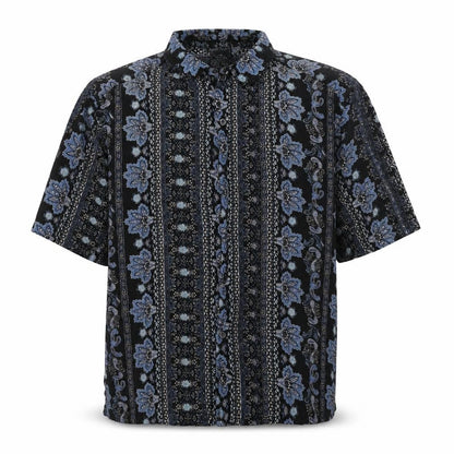 ASOS Mens Multicoloured Geometric Polyester Button-Up Size L Collared Button