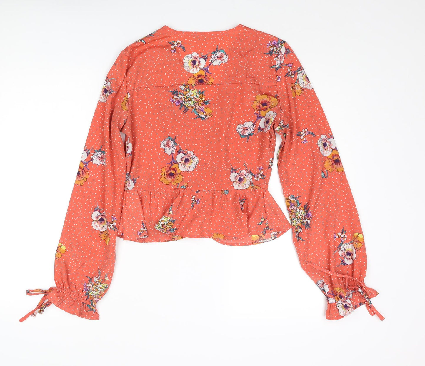 Womens UK Size XS Neon Rose Pink Basic Blouse