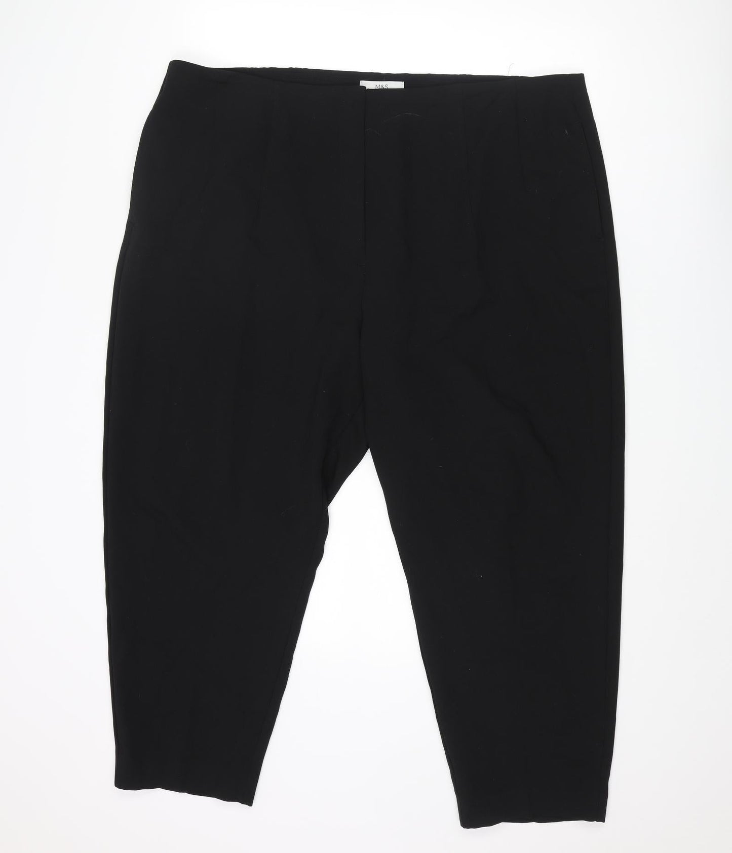 Womens UK Size 44 in Marks and Spencer Regular Fit  Black Trousers