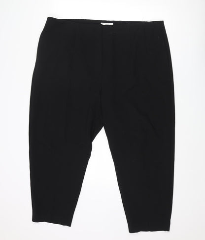 Womens UK Size 44 in Marks and Spencer Regular Fit  Black Trousers