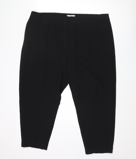 Womens UK Size 44 in Marks and Spencer Regular Fit  Black Trousers