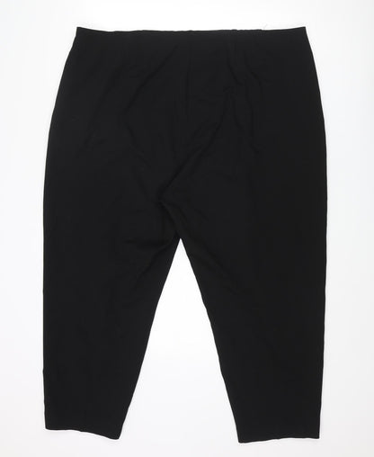 Womens UK Size 44 in Marks and Spencer Regular Fit  Black Trousers
