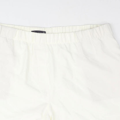 Marks and Spencer Womens Ivory Polyester Basic Shorts Size 20 L6 in Regular Pull On