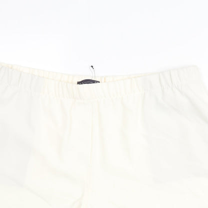 Marks and Spencer Womens Ivory Polyester Basic Shorts Size 20 L6 in Regular Pull On