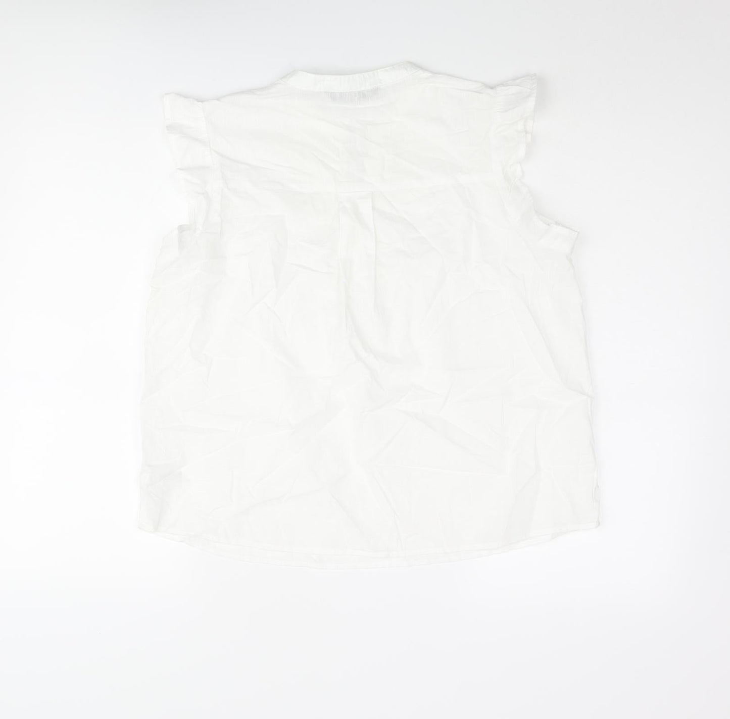 Womens UK Size M Dunnes Stores White Basic Blouse