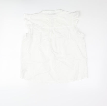 Womens UK Size M Dunnes Stores White Basic Blouse