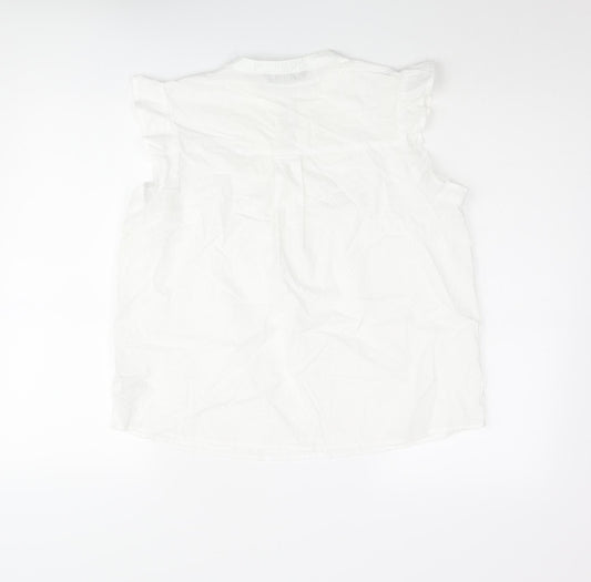 Womens UK Size M Dunnes Stores White Basic Blouse