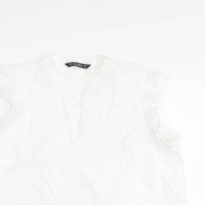 Womens UK Size M Dunnes Stores White Basic Blouse