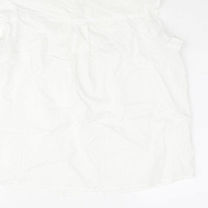 Womens UK Size M Dunnes Stores White Basic Blouse