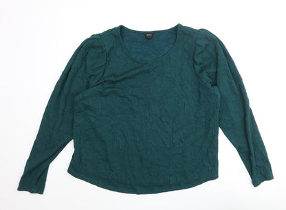 Womens UK Size XL Lindex Green Basic Blouse