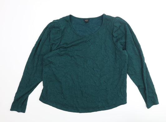 Womens UK Size XL Lindex Green Basic Blouse