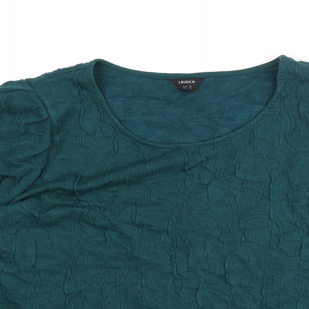 Womens UK Size XL Lindex Green Basic Blouse