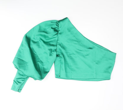 Womens UK Size 14 River Island Green Basic Blouse