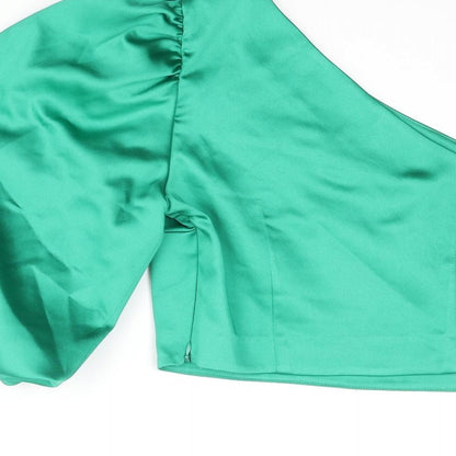 Womens UK Size 14 River Island Green Basic Blouse