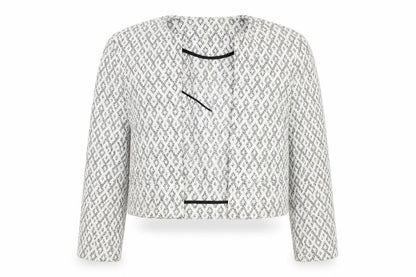 Next Womens Ivory Geometric Jacket Size 10