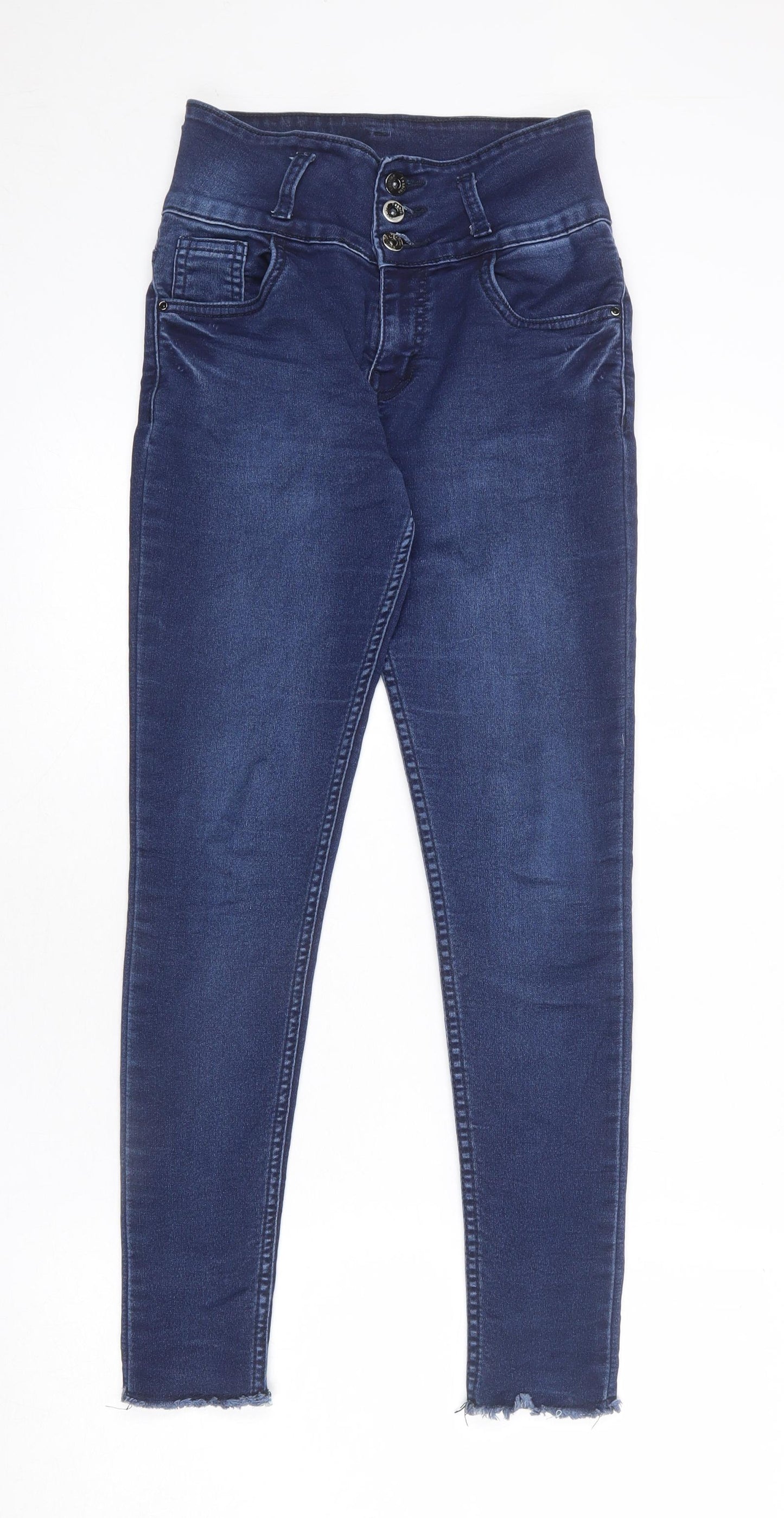 High Star Womens Blue Cotton Skinny Jeans Size 28 in L26 in Regular Zip