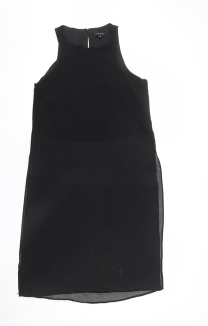 Womens UK Size 10 New Look Black Tunic Blouse