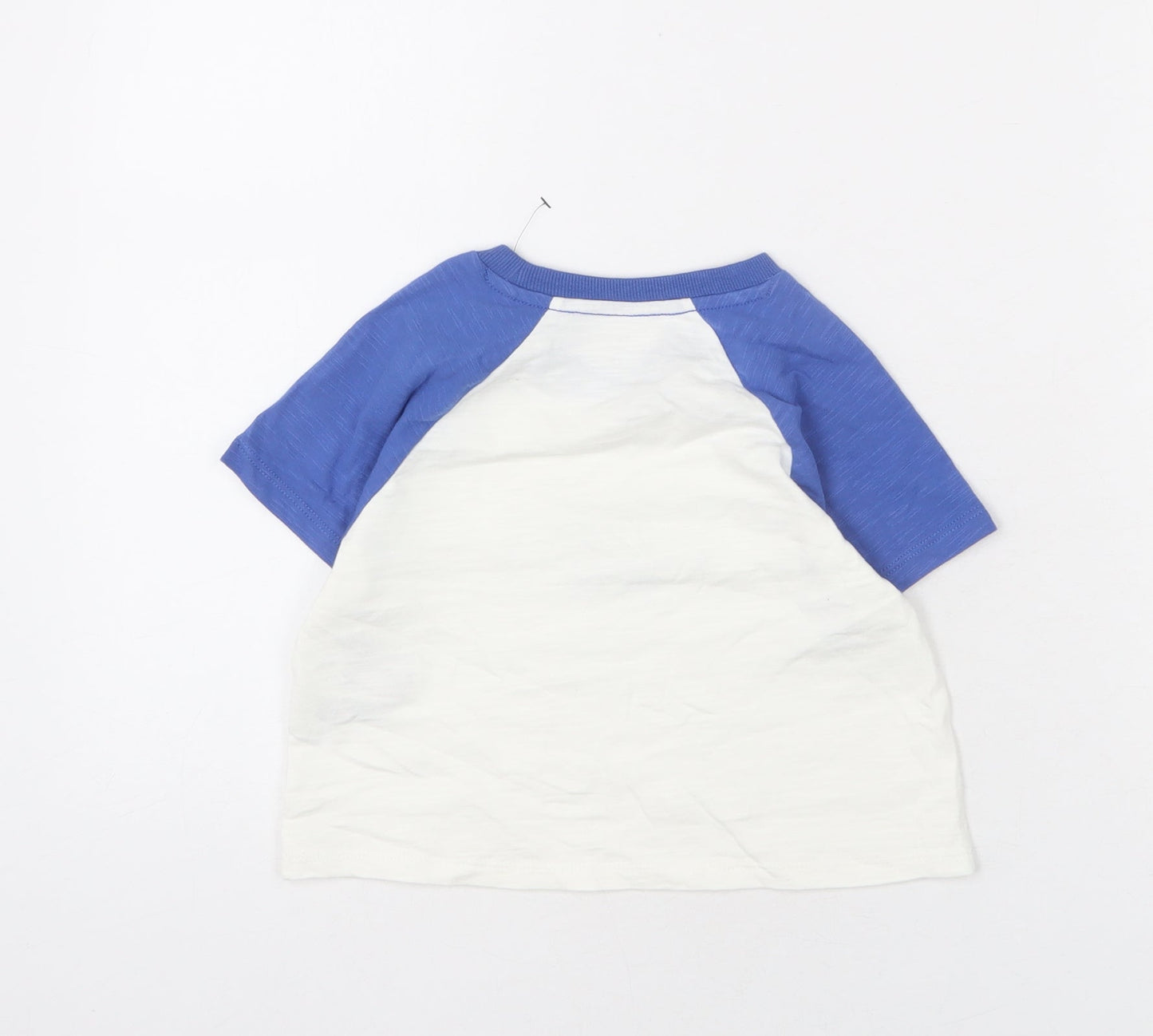 Marks and Spencer Girls White Cotton Cropped T-Shirt Size 6-7 Years Round Neck Pullover - New York, Manifesting A Good Time
