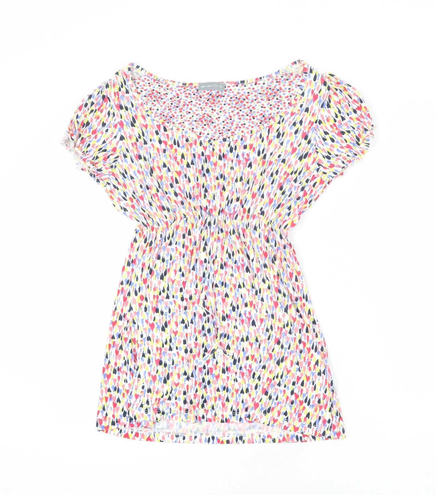 Womens UK Size 12 Per Una Multicoloured Tunic T-Shirt