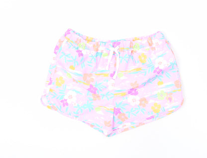 Marks and Spencer Boys Multicoloured Geometric Polyester Bermuda Shorts Size 13-14 Years Regular Drawstring - Swim Shorts