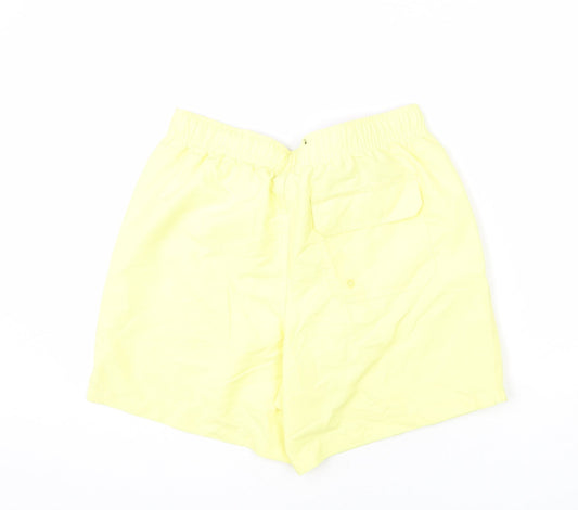 Marks and Spencer Mens Yellow Polyester Bermuda Shorts Size S L6 in Regular Drawstring - Swim Short
