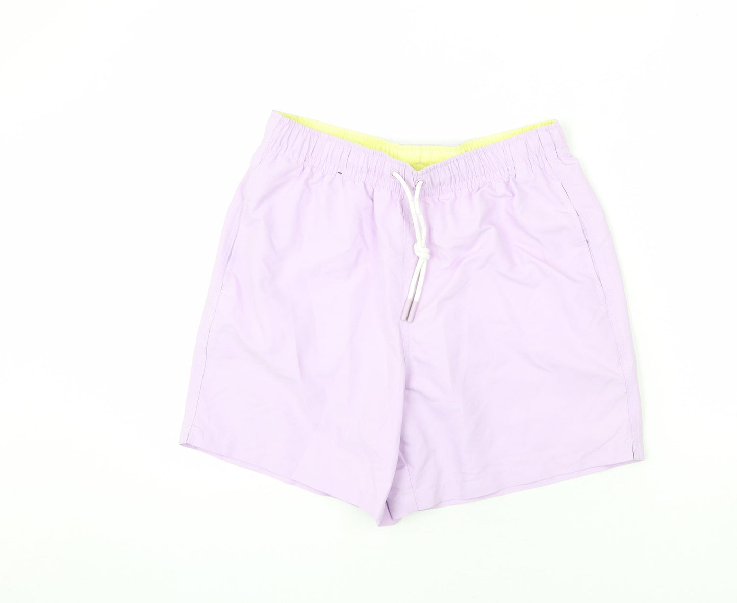 Marks and Spencer Womens Purple Polyester Bermuda Shorts Size S L6 in Regular Drawstring - Swim Short