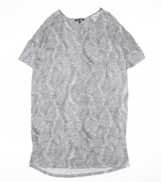 NEXT Womens Green Animal Print Polyester Sheath Size 16 Round Neck Pullover - Snake Skin Print