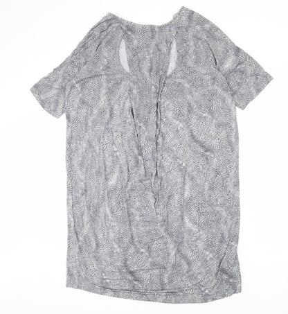 NEXT Womens Green Animal Print Polyester Sheath Size 16 Round Neck Pullover - Snake Skin Print