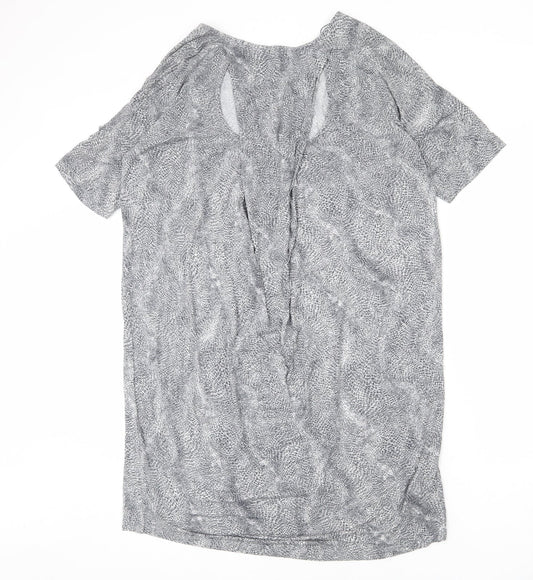 NEXT Womens Green Animal Print Polyester Sheath Size 16 Round Neck Pullover - Snake Skin Print