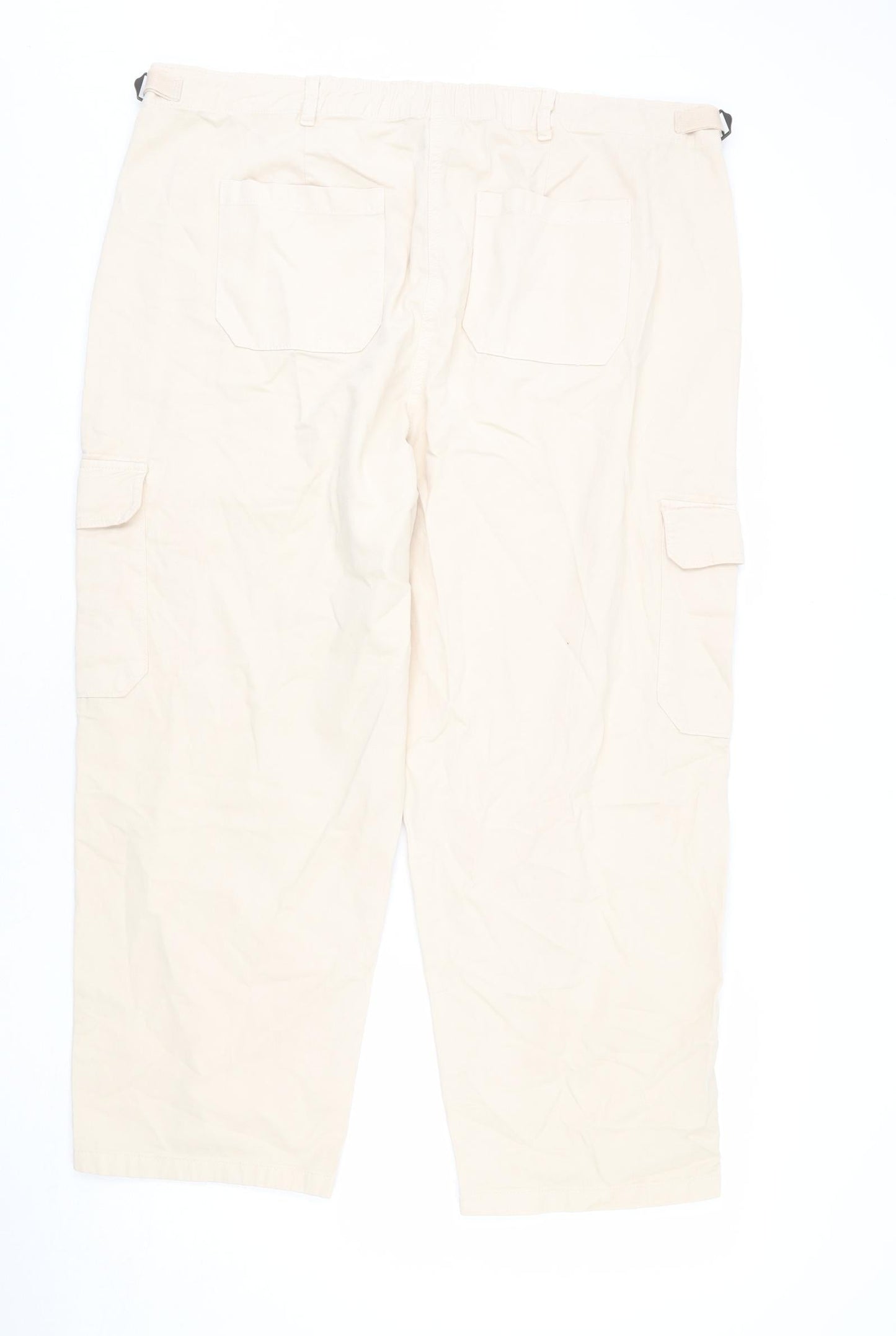 Womens UK Size 22 Marks and Spencer Regular Fit Cargo Beige Trousers