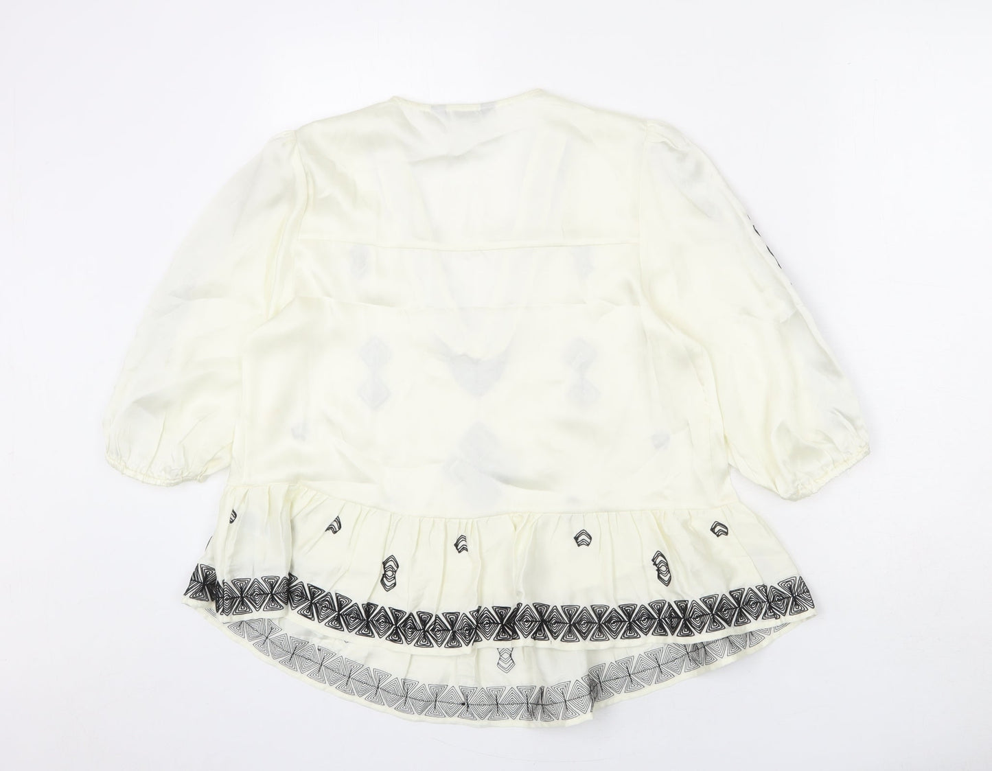 Womens UK Size 8 Marks and Spencer Ivory Basic Blouse