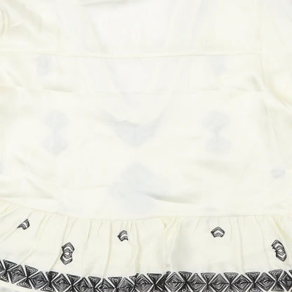 Womens UK Size 8 Marks and Spencer Ivory Basic Blouse