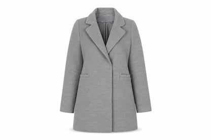 Womens UK Size 8 Warehouse Grey Overcoat