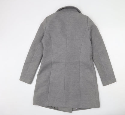 Womens UK Size 8 Warehouse Grey Overcoat