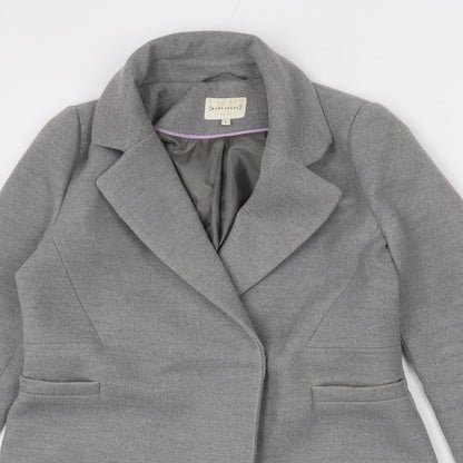 Womens UK Size 8 Warehouse Grey Overcoat