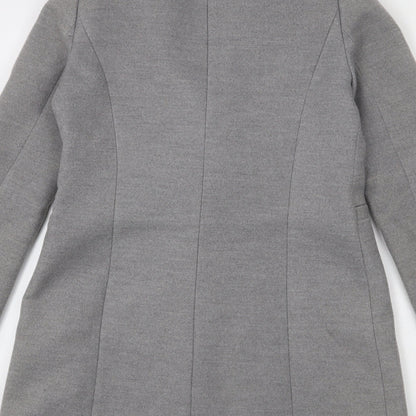Womens UK Size 8 Warehouse Grey Overcoat