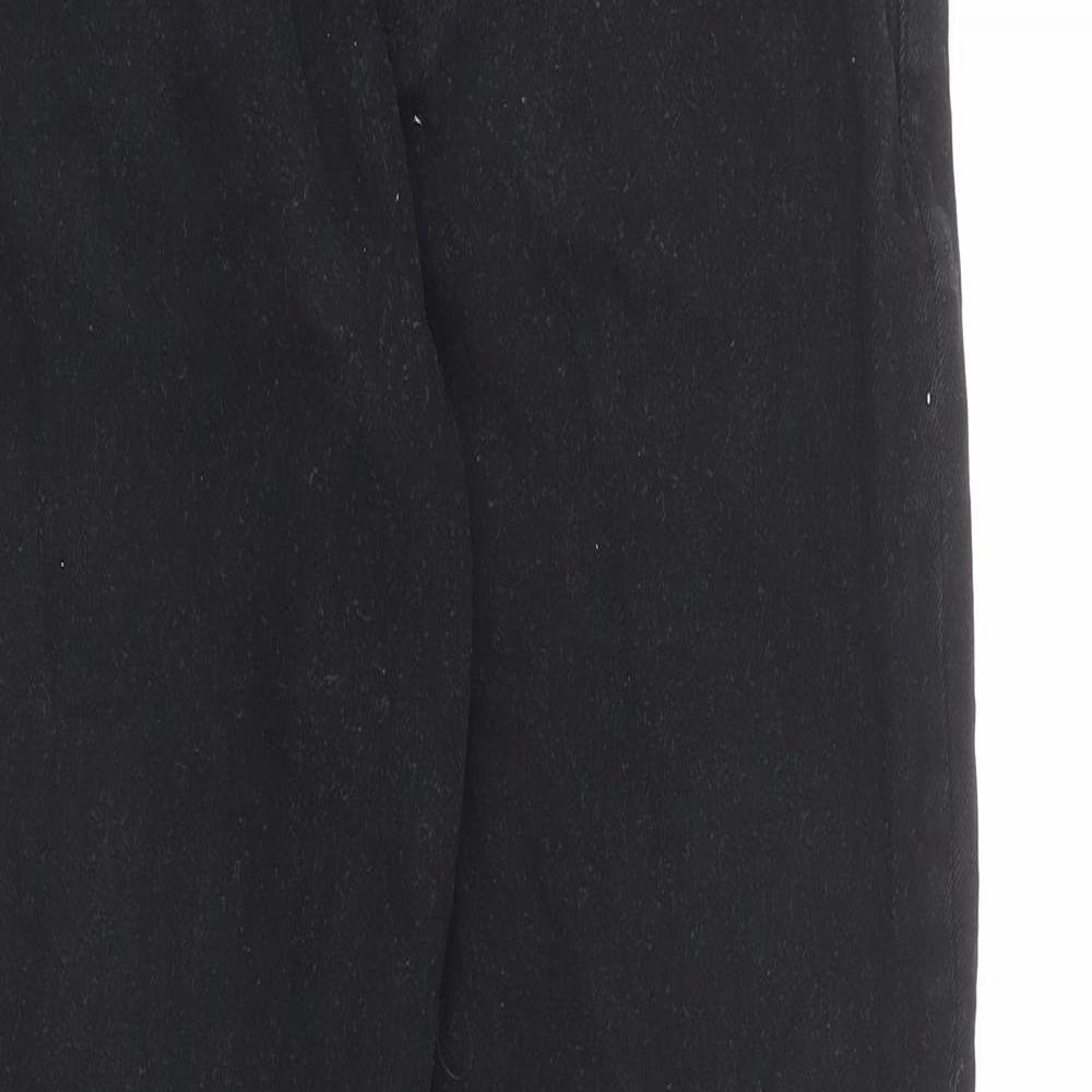 Denim & Co. Mens Black Cotton Straight Jeans Size 32 in L32 in Regular Zip