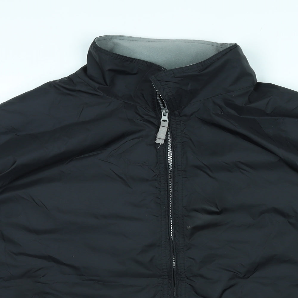 B&C Mens Black Rain Coat Coat Size XL Zip