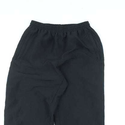PB Sport Boys Black Polyester Jogger Trousers Size 11-12 Years L24 in Regular Pullover - Adjustable Waist