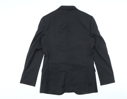 Autograph Mens Black Wool Jacket Blazer Size 38 Regular