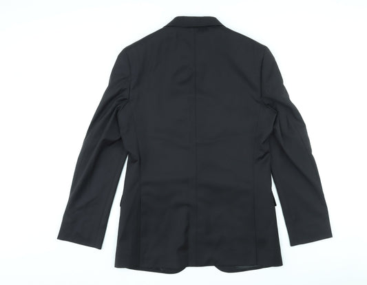 Autograph Mens Black Wool Jacket Blazer Size 38 Regular