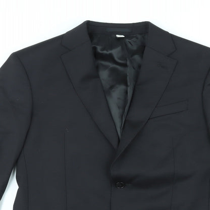 Autograph Mens Black Wool Jacket Blazer Size 38 Regular