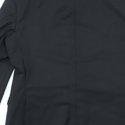 Autograph Mens Black Wool Jacket Blazer Size 38 Regular