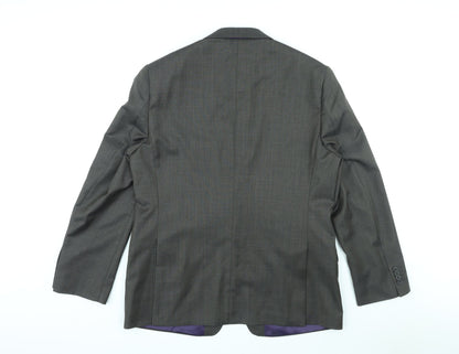 Mens UK Size 42 Paul Costelloe Regular Grey Suit Jacket