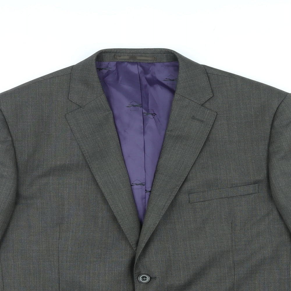 Mens UK Size 42 Paul Costelloe Regular Grey Suit Jacket