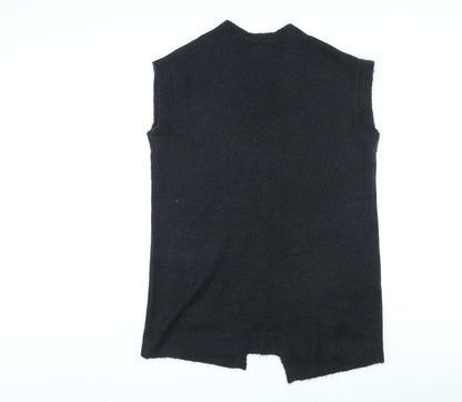 Coop Womens Black V-Neck Acrylic Cape Jumper Size S