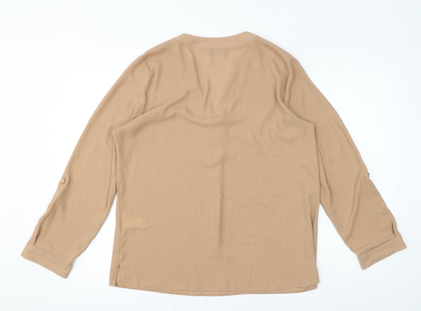 Womens UK Size 14 Dorothy Perkins Brown Basic Blouse