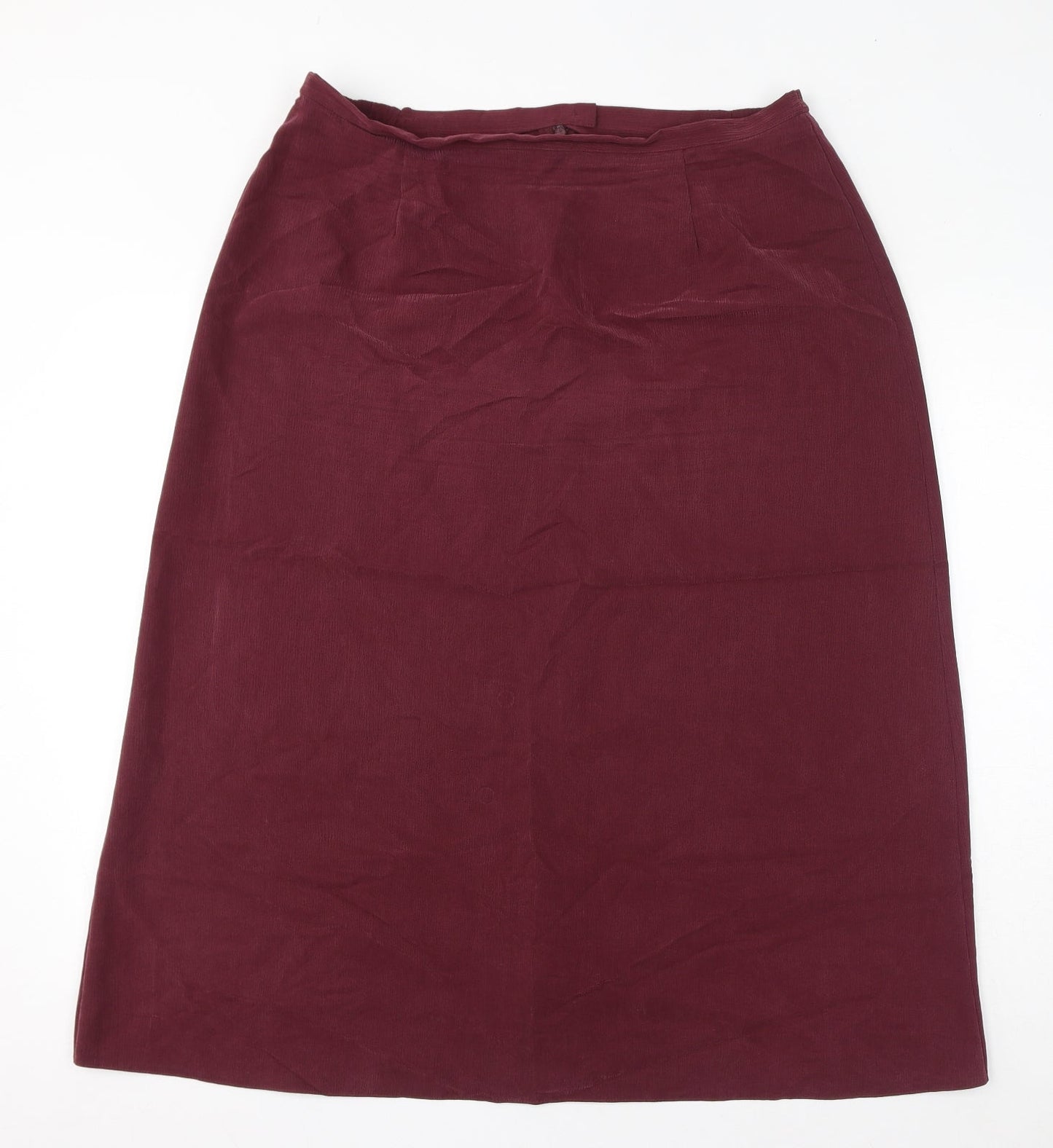 Hollywood Womens Red Polyester Straight & Pencil Skirt Size 18 Zip