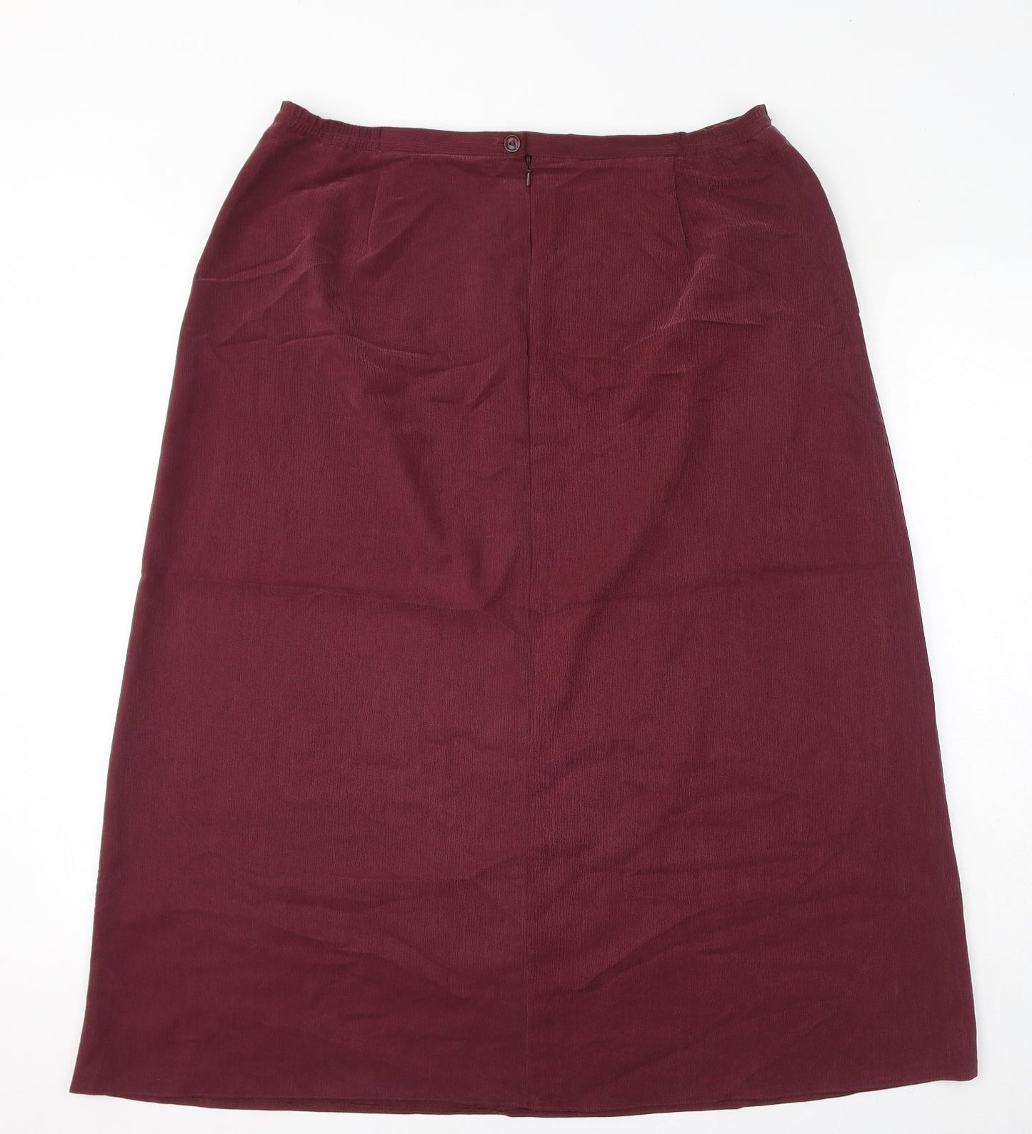Hollywood Womens Red Polyester Straight & Pencil Skirt Size 18 Zip